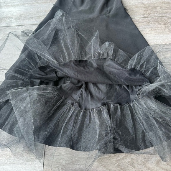 Vintage M Collection Black Strapless Bodycon Lace Lining Dress Made in USA - Picture 8 of 15